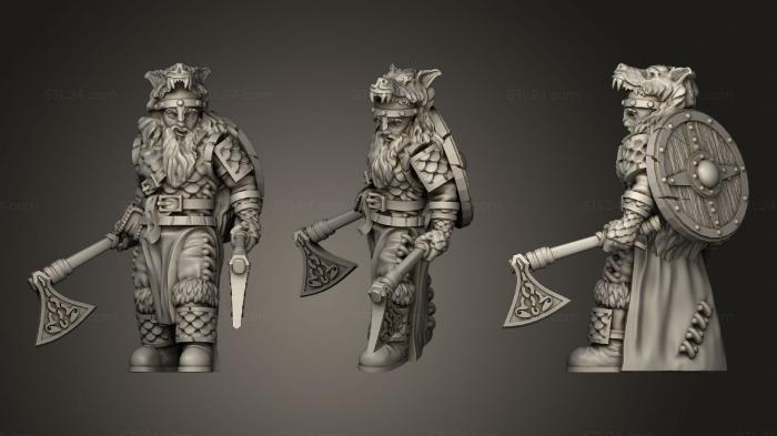 Figurines heroes, monsters and demons (Bloodaxe, STKM_1870) 3D models for cnc